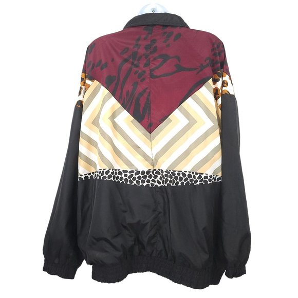 Vintage Argee Sports Windbreaker Womens Size 24W Track Jacket Zip Up Lined - Picture 2 of 13